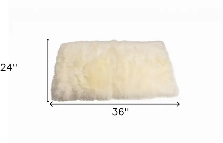Natural Rectangular Sheepskin Area Rug Photo 7