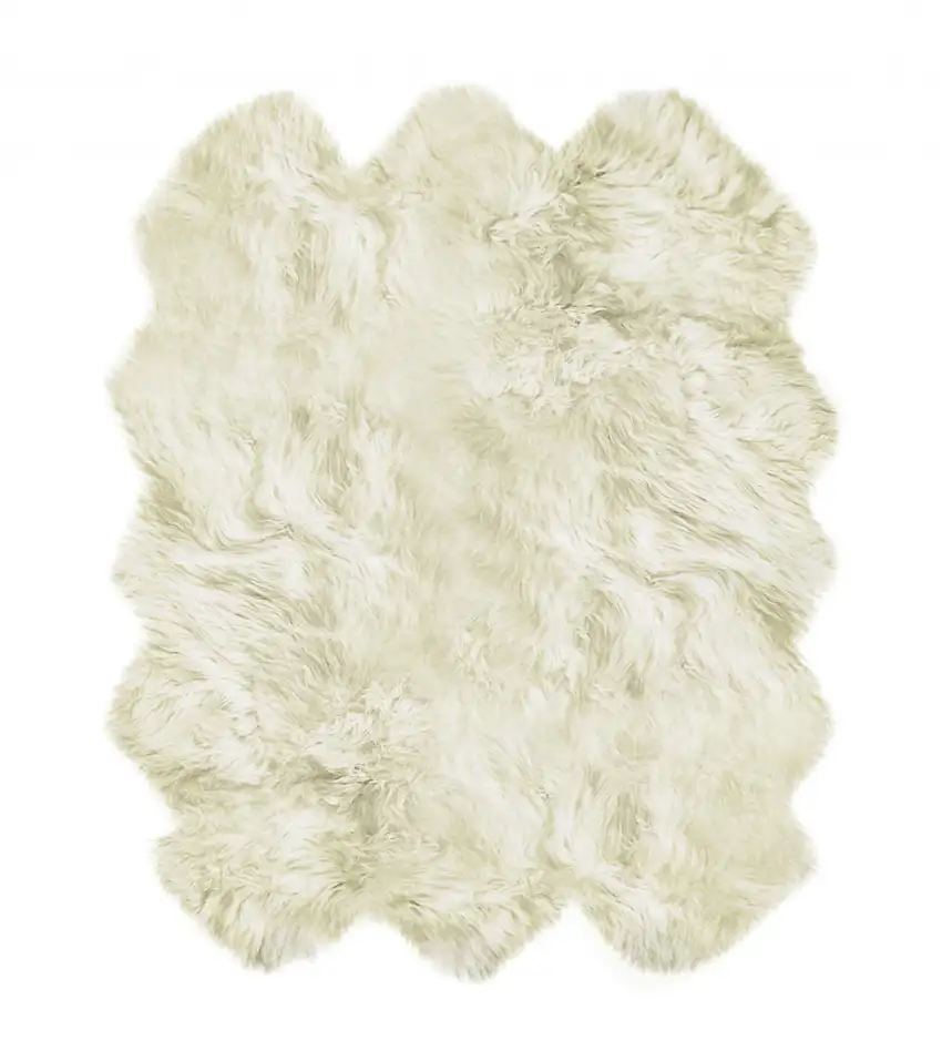Natural Sheepskin Wool Area Rug Photo 8