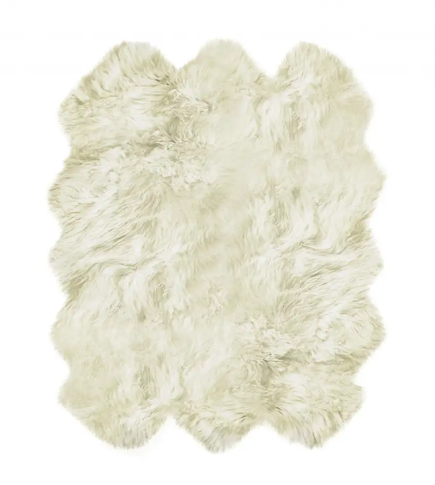 Natural Sheepskin Wool Area Rug Photo 1