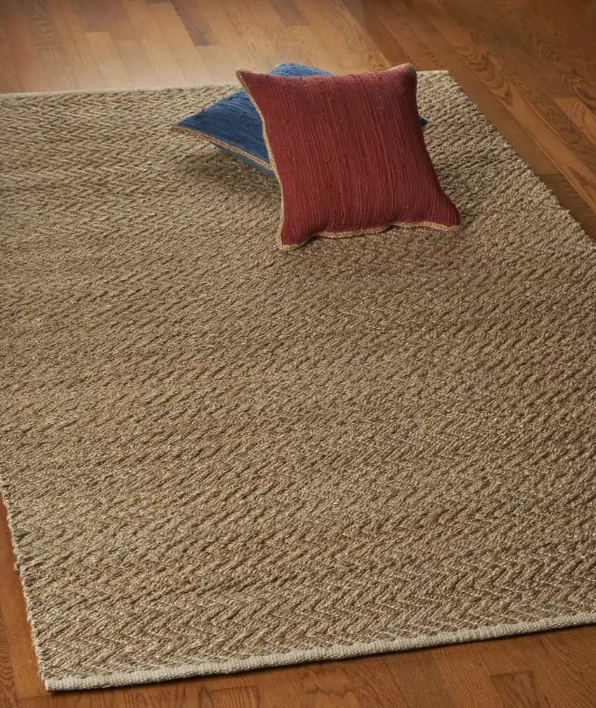 Natural Toned Chevron Pattern Area Rug Photo 8