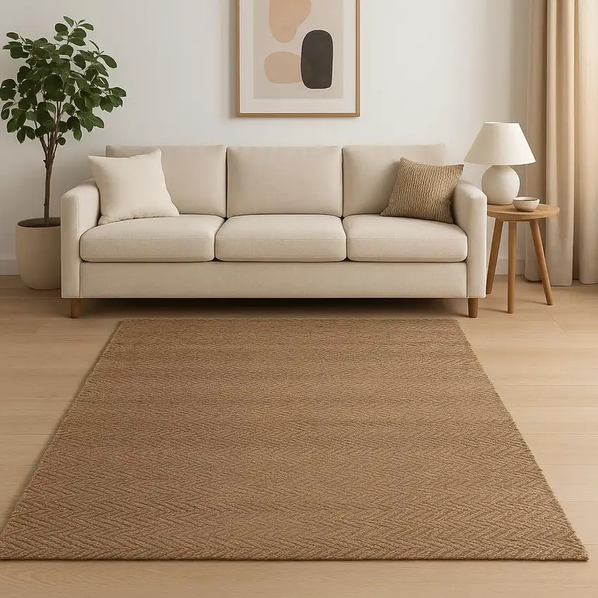 Natural Jute Hand Woven Area Rug Photo 2