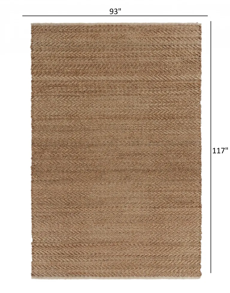 Natural Toned Chevron Pattern Area Rug Photo 3