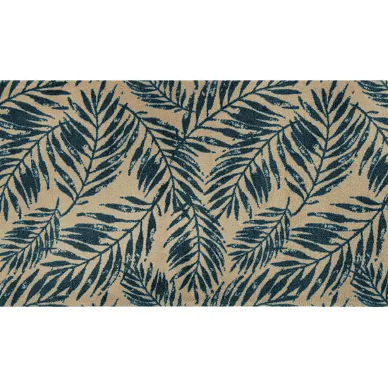 Natural Tropical Botanical Washable Area Rug With UV Protection Photo 3