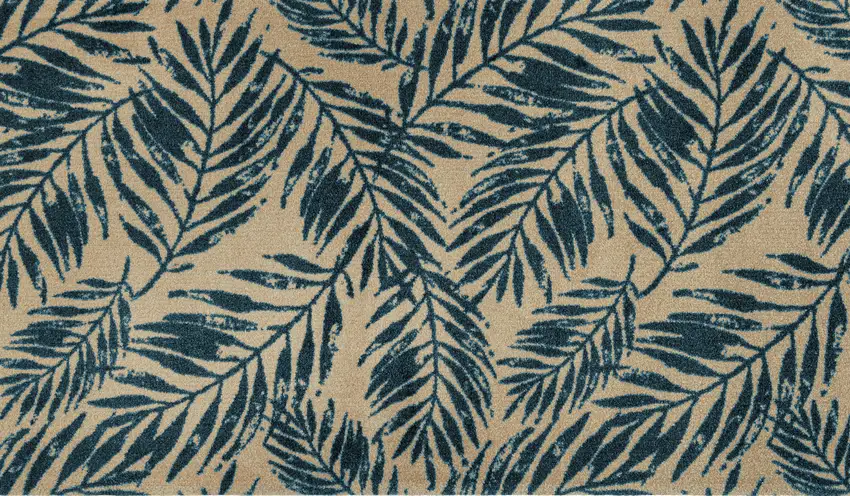 Natural Tropical Botanical Washable Area Rug With UV Protection Photo 3