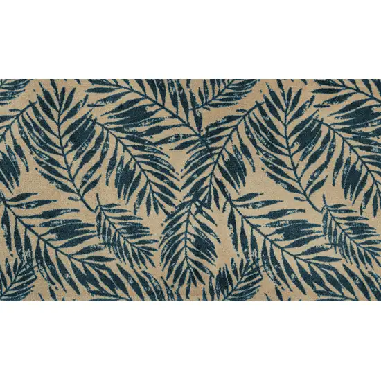 Natural Tropical Botanical Washable Area Rug With UV Protection Photo 2