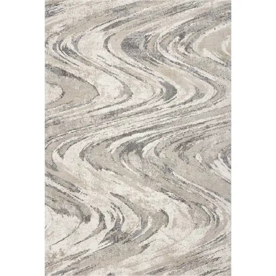 Natural Wavy Brushstrokes Area Rug Photo 1