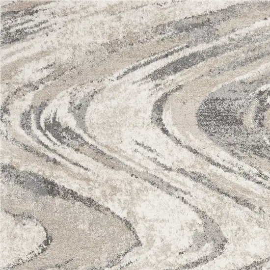 Natural Wavy Brushstrokes Area Rug Photo 3