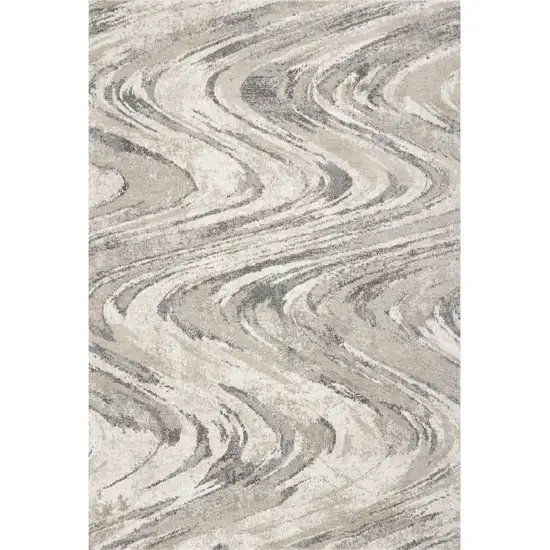 Natural Wavy Brushstrokes Area Rug Photo 4