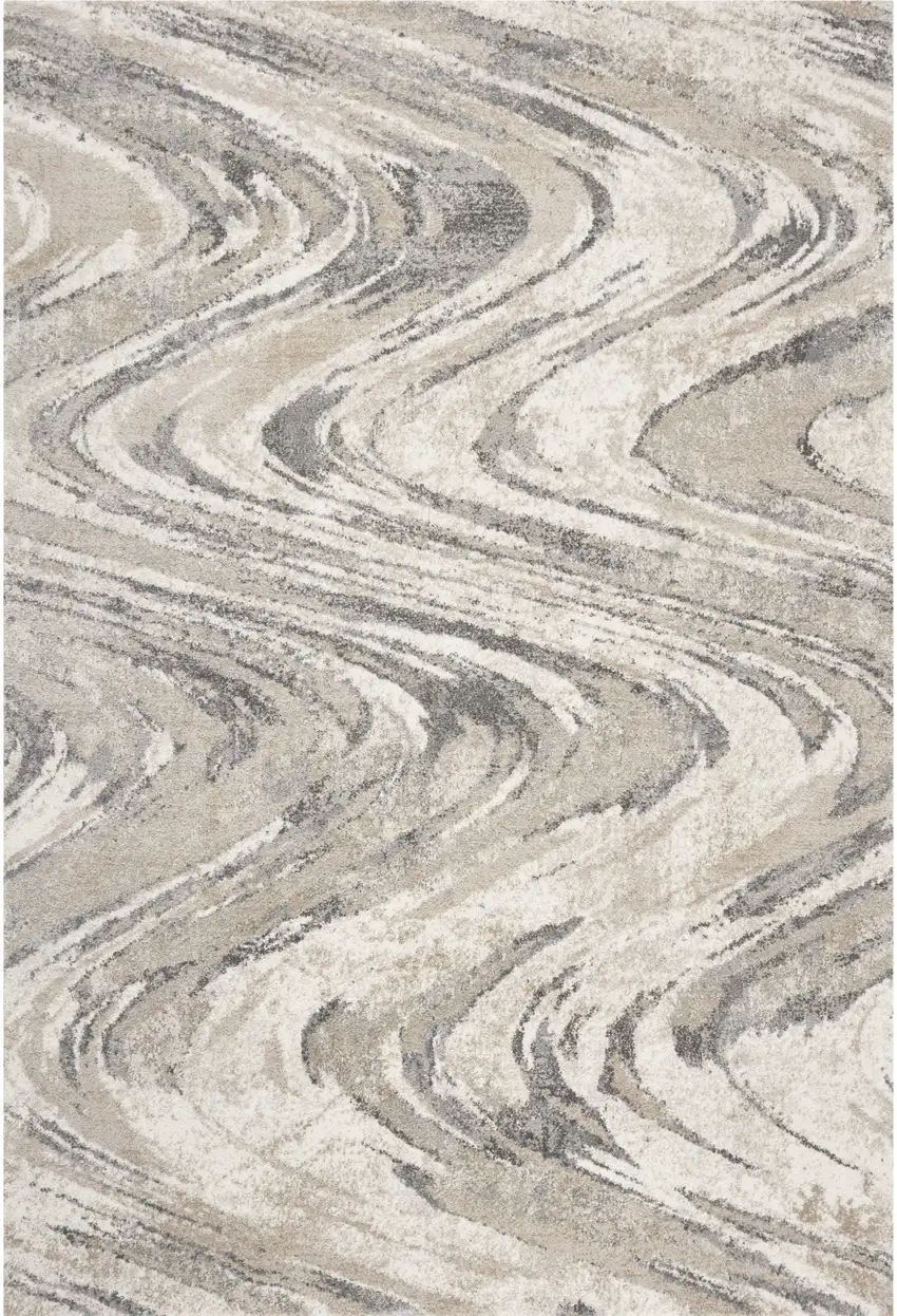 Natural Wavy Brushstrokes Area Rug Photo 2