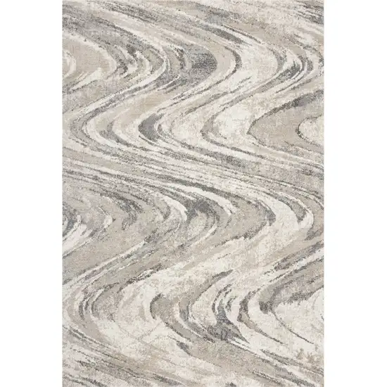 Natural Wavy Brushstrokes Area Rug Photo 2