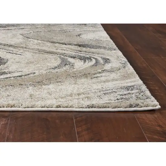 Natural Wavy Brushstrokes Area Rug Photo 4