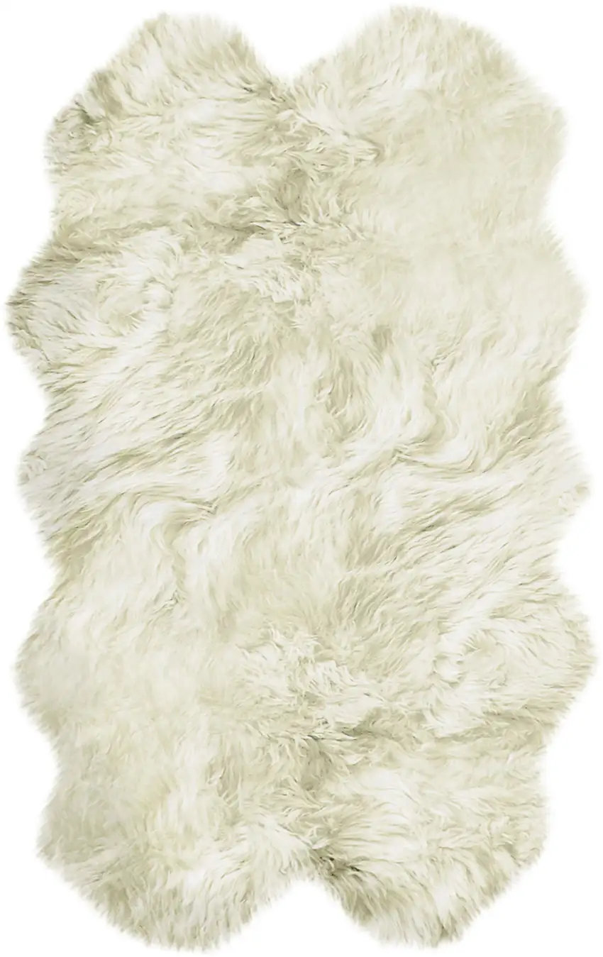 Natural Genuine Sheepskin Handmade Area Rug Photo 1
