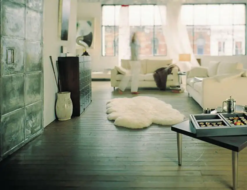 Natural White New Zealand Sheepskin Area Rug Photo 5