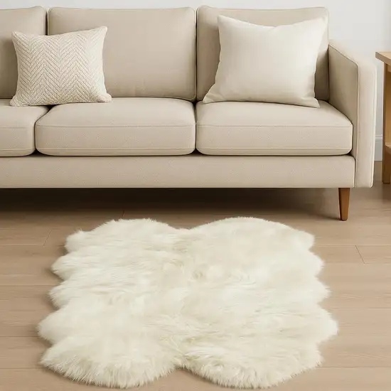 Natural Genuine Sheepskin Handmade Area Rug Photo 2