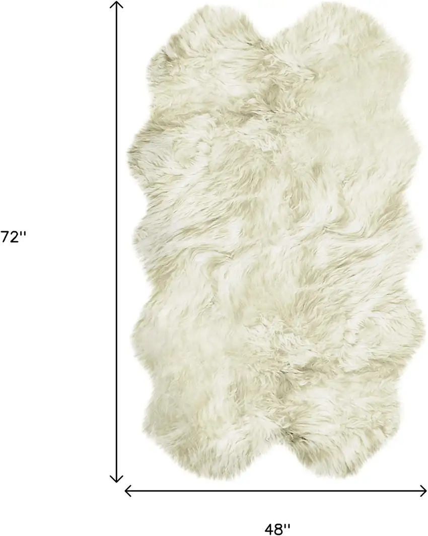 Natural Genuine Sheepskin Handmade Area Rug Photo 8