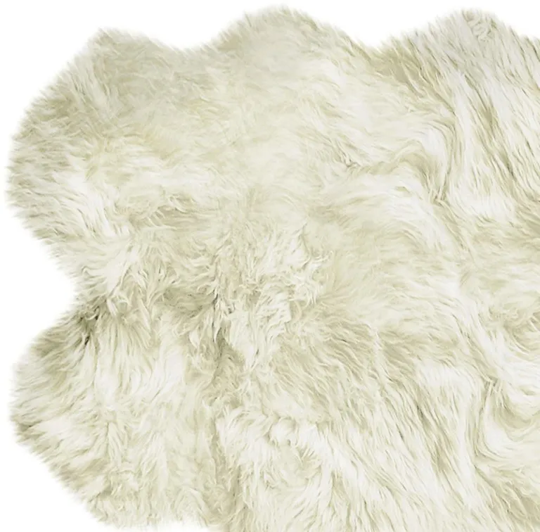 Natural White New Zealand Sheepskin Area Rug Photo 4