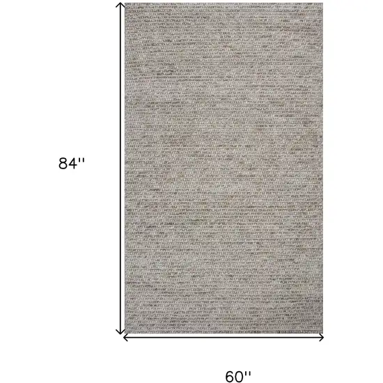 Natural Wool Boucle Berber Style Area Rug Photo 8