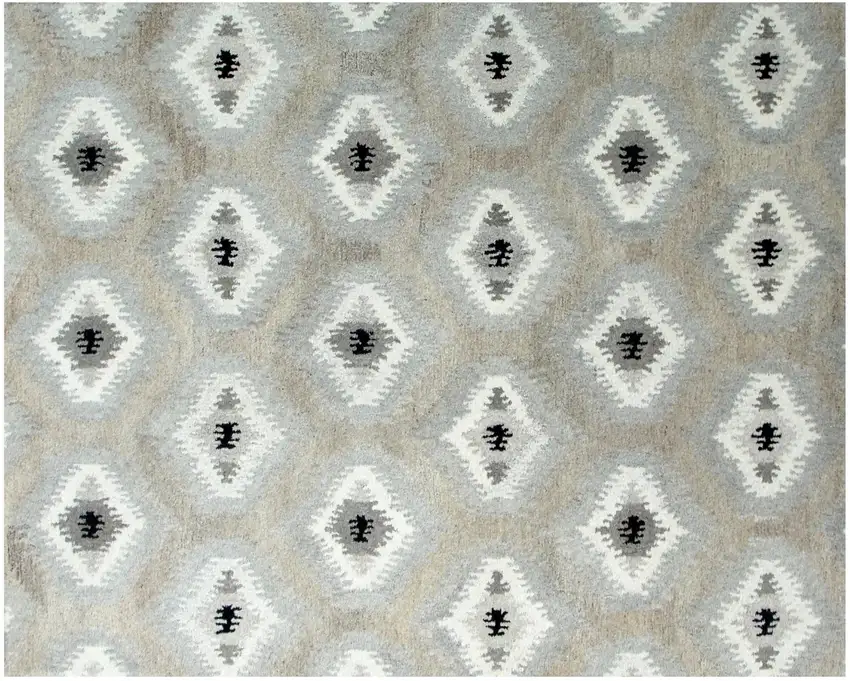 Natural Wool Southwestern Hand Tufted Non Skid Area Rug Photo 3