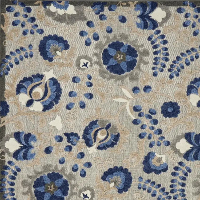 Blue And Gray Indoor Outdoor Area Rug Photo 8