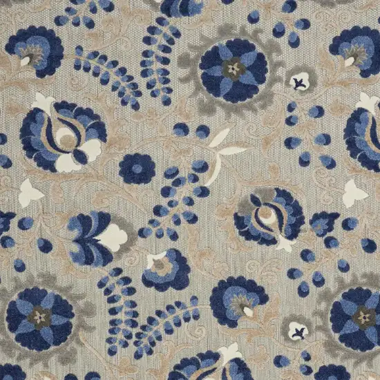 Blue And Gray Indoor Outdoor Area Rug Photo 9