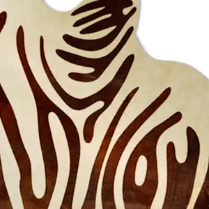 Photo of Natural and Brown Zebra Print Genuine Cowhide Area Rug