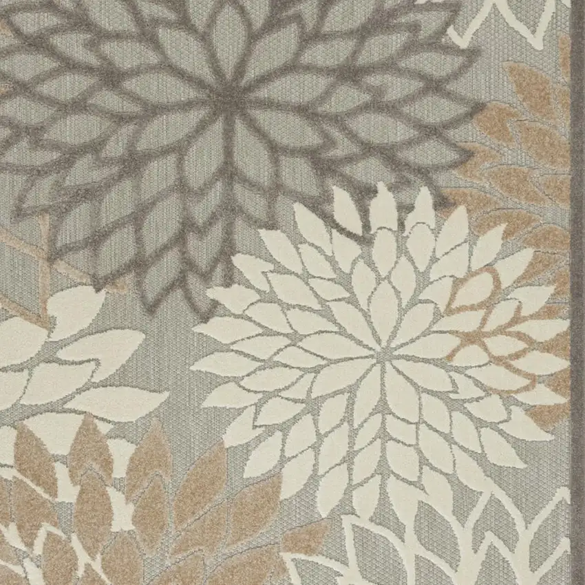 Gray And Ivory Indoor Outdoor Area Rug Photo 3