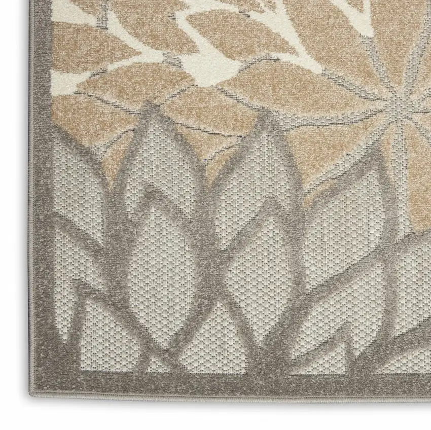 Natural and Gray Indoor Outdoor Area Rug Photo 4