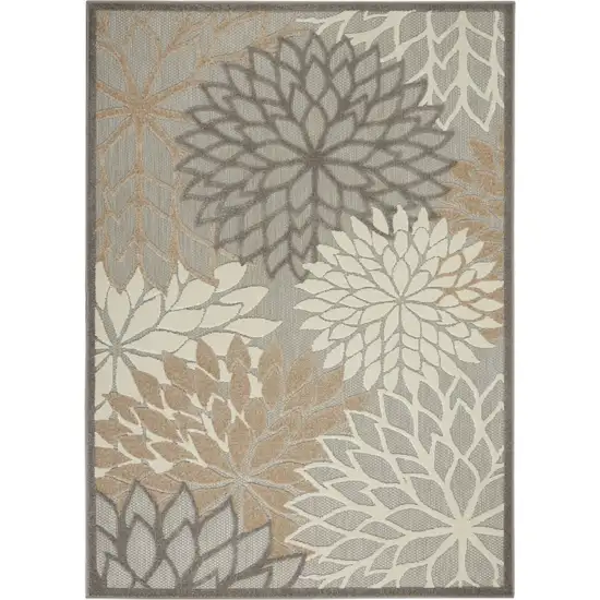 Gray And Ivory Indoor Outdoor Area Rug Photo 1