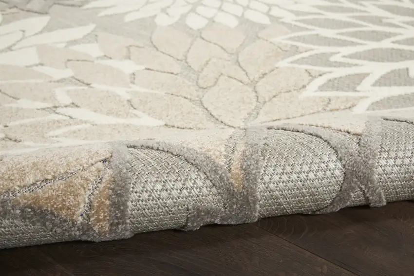 Natural and Gray Indoor Outdoor Area Rug Photo 6