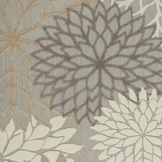 Gray And Ivory Indoor Outdoor Area Rug Photo 7