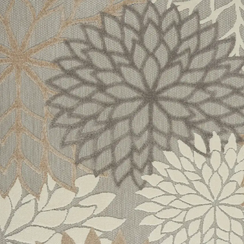 Gray And Ivory Indoor Outdoor Area Rug Photo 7