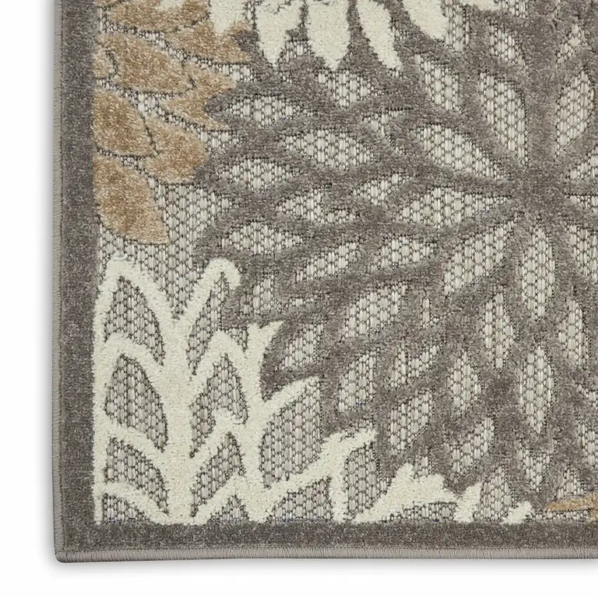 Natural and Gray Indoor Outdoor Area Rug Photo 5