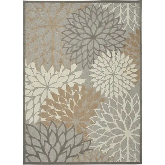 Gray And Ivory Indoor Outdoor Area Rug Photo 1