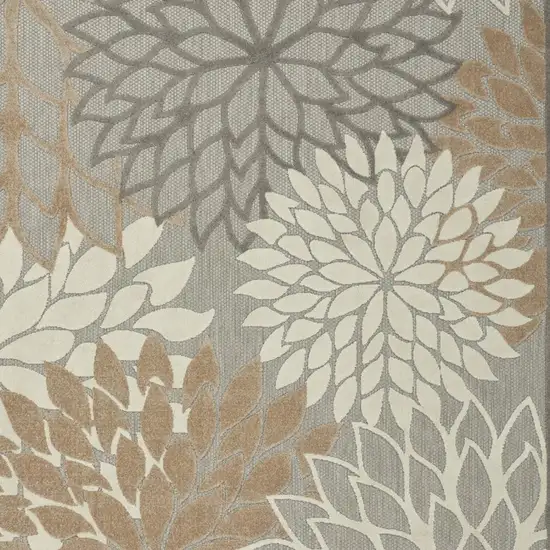 Gray And Ivory Indoor Outdoor Area Rug Photo 3