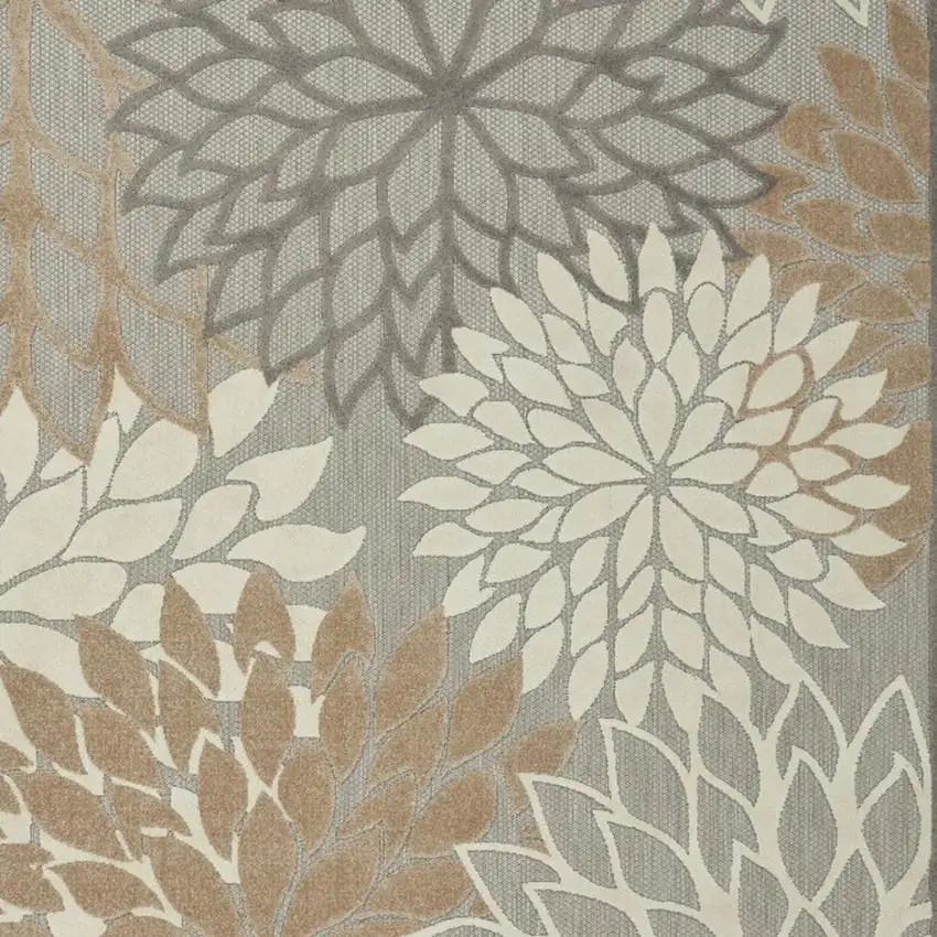 Gray And Ivory Indoor Outdoor Area Rug Photo 3