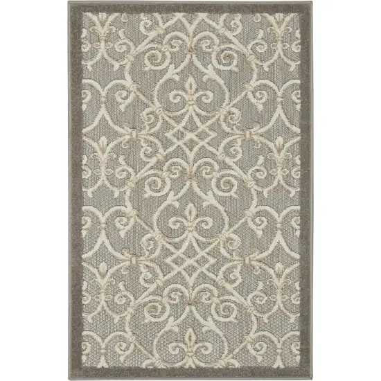 Natural and Gray Indoor Outdoor Area Rug Photo 1