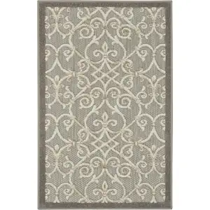 Photo of Natural and Gray Indoor Outdoor Area Rug