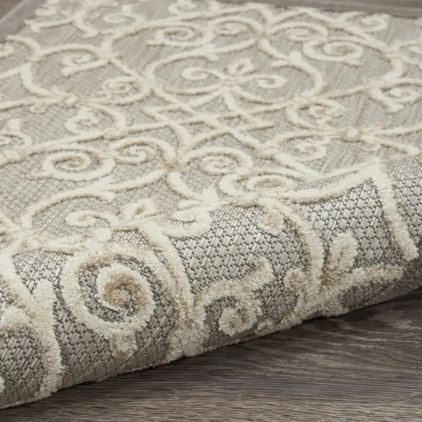 Natural and Gray Indoor Outdoor Area Rug Photo 3