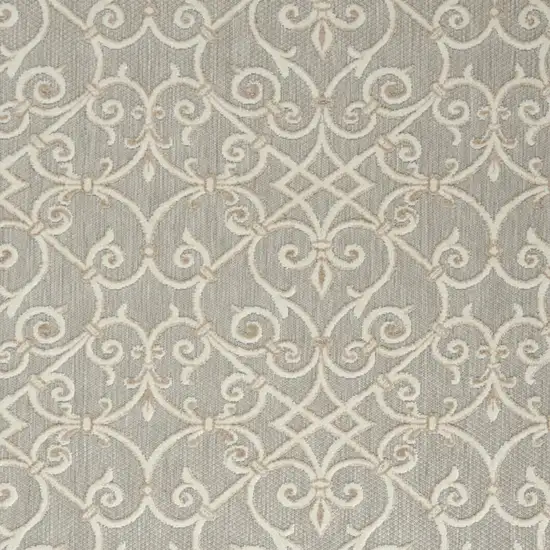 Gray And Ivory Indoor Outdoor Area Rug Photo 3