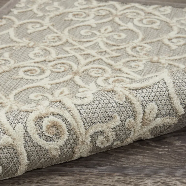 Natural and Gray Indoor Outdoor Area Rug Photo 3