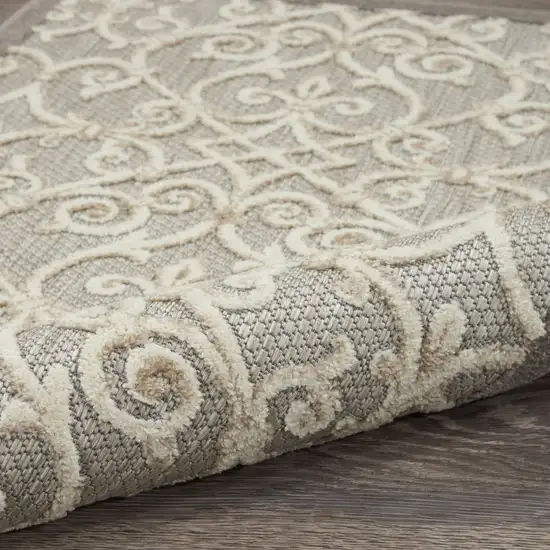 Natural and Gray Indoor Outdoor Area Rug Photo 3
