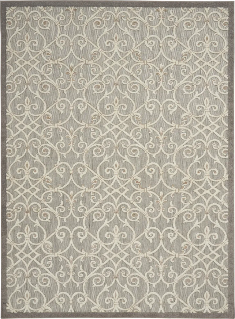 Natural and Gray Indoor Outdoor Area Rug Photo 1