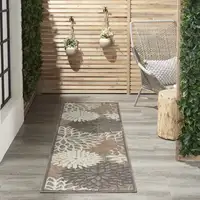 Photo of Natural and Gray Indoor Outdoor Runner Rug