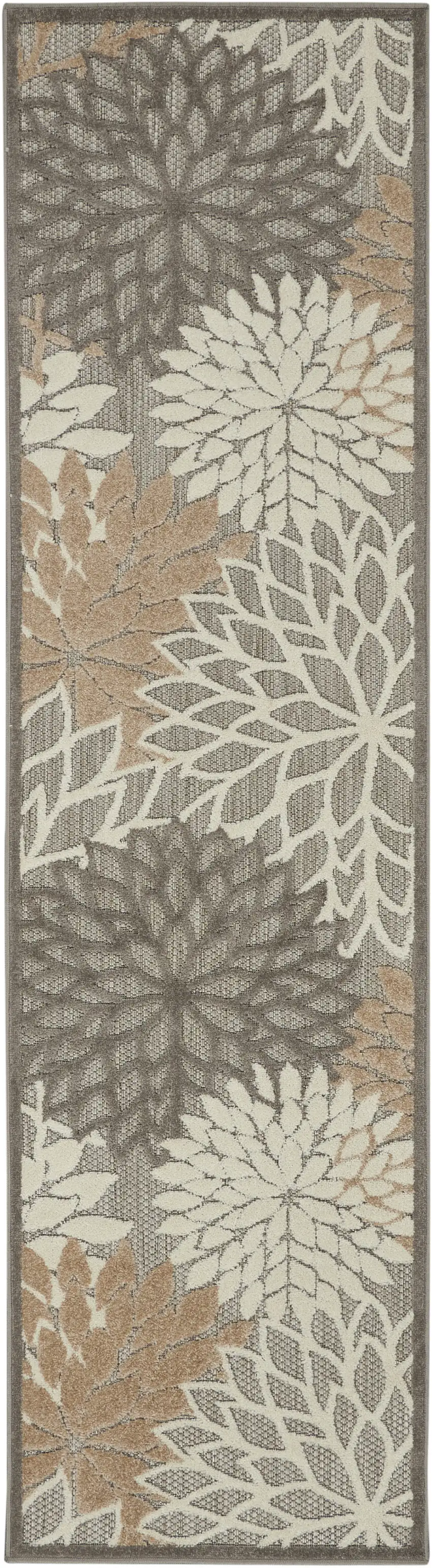 10' Gray And Ivory Indoor Outdoor Area Rug Photo 1