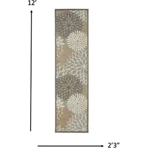 Photo of Natural and Gray Indoor Outdoor Runner Rug