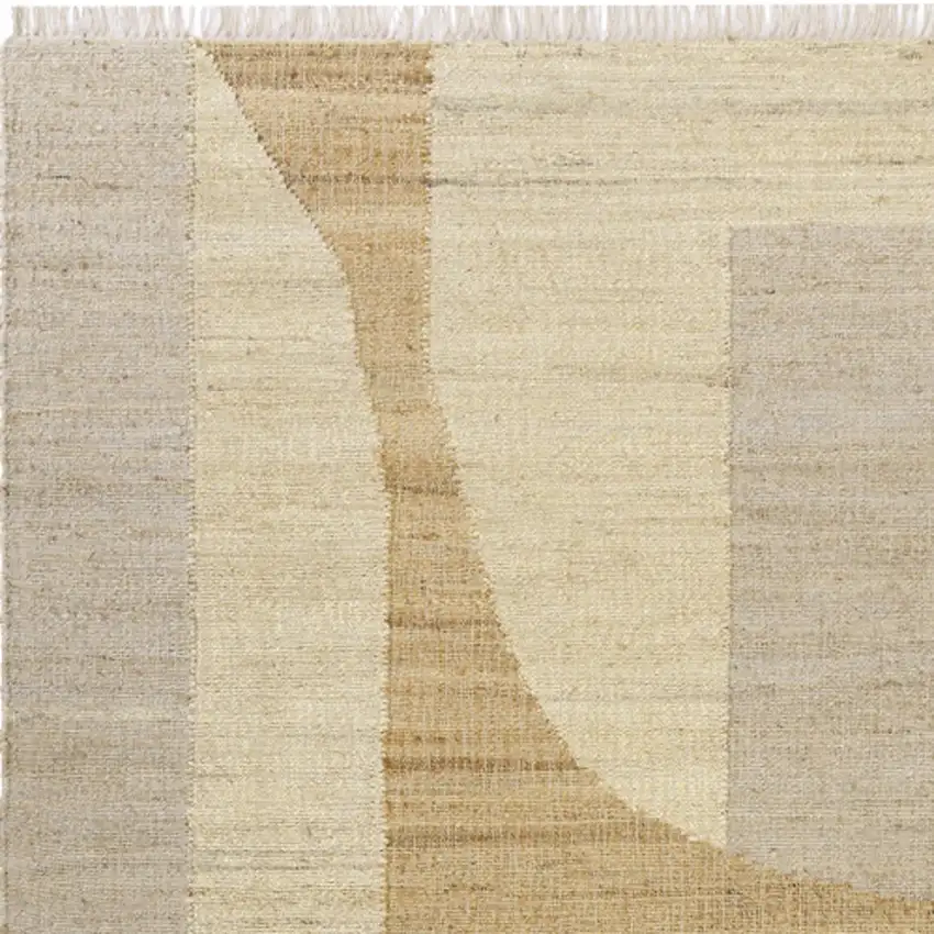 Natural and Ivory Abstract Hand Woven Area Rug Photo 5