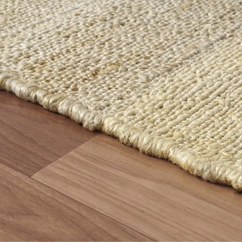 Natural and Ivory Abstract Hand Woven Area Rug Photo 6