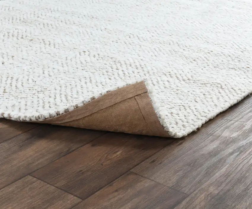 Natural and Ivory Chevron Hand Woven Area Rug Photo 4