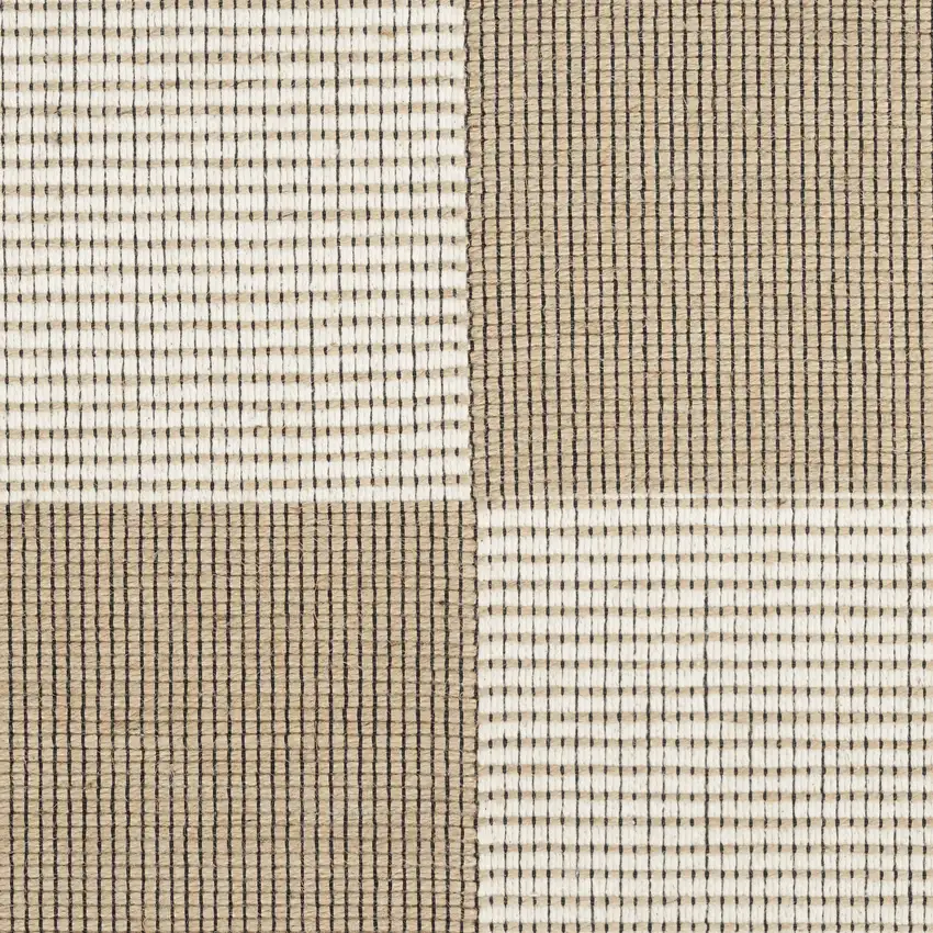 5' X 7' Natural and Ivory Geometric Power Loom Washable Non Skid Area Rug Photo 1