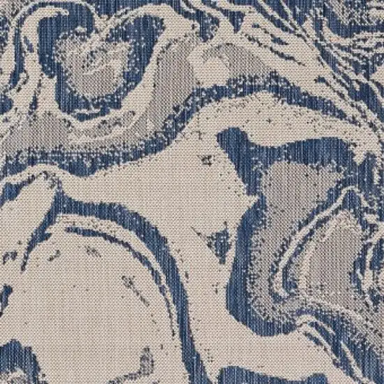 Blue And Gray Indoor Outdoor Area Rug Photo 3
